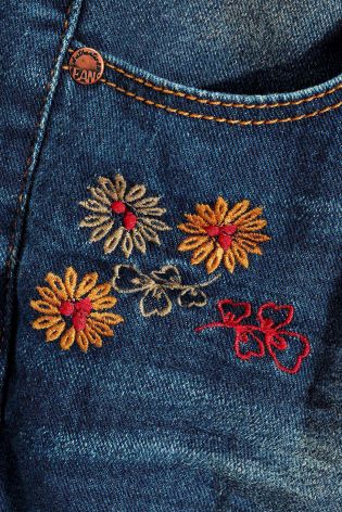 Denim Dk Wash Embroidered Jeans (3-16yrs)